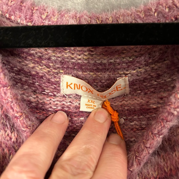 Knox Rose Purple Pink Fuzzy Sweater Women’s Size XXL or XL - Picture 2 of 4